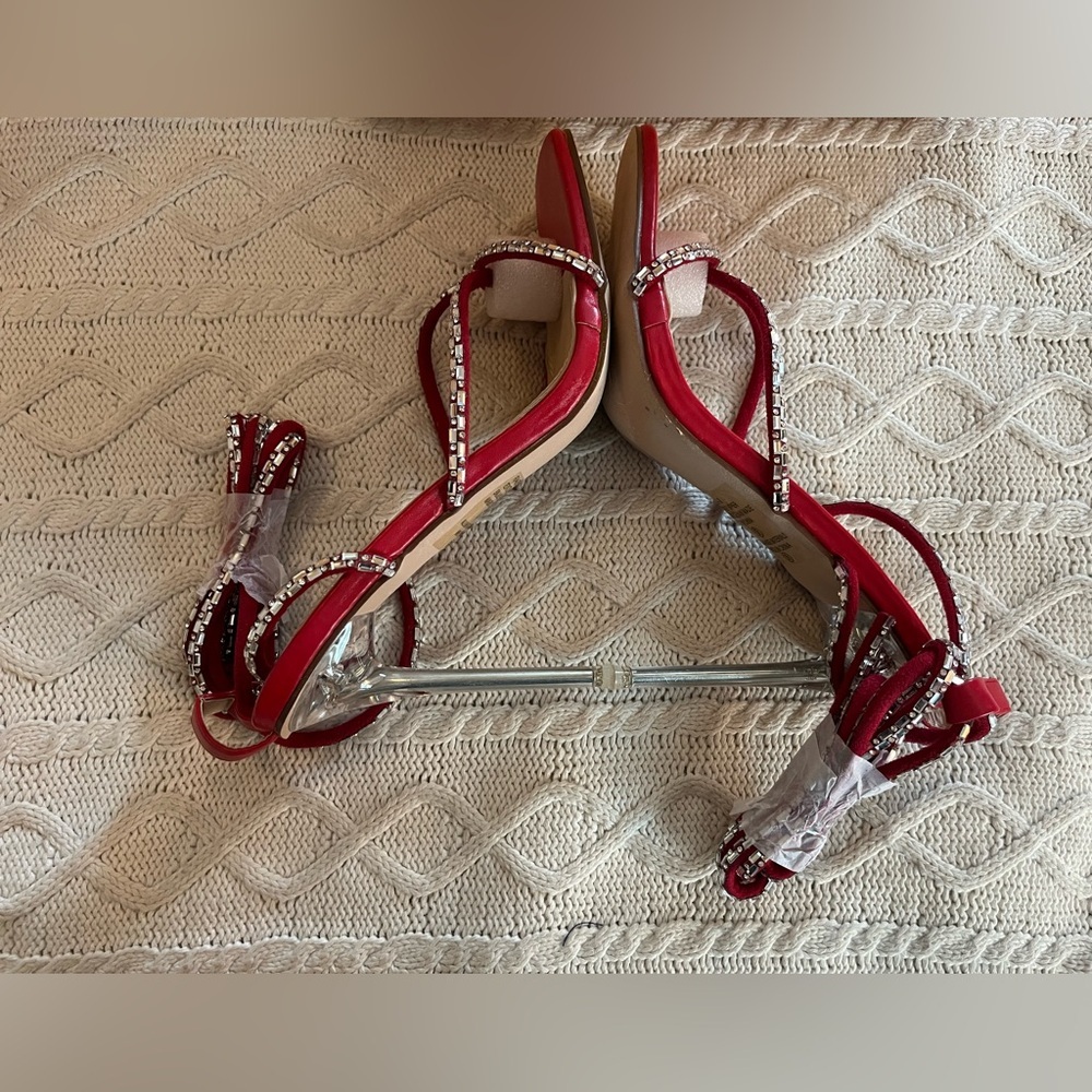 NEW! Chase + Chloe Stiletto Sandals with Wrap Around Ankle Straps Women’s Size 9 - Picture 10 of 15